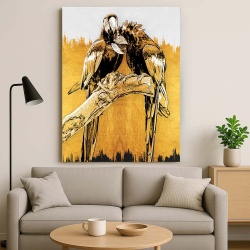 Tablou Canvas - Golden parrots