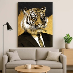Tablou Canvas - Golden Tiger - Img 4
