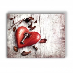 Tablou Canvas Heart With A Key - Img 3