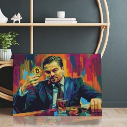 Tablou Canvas Inspirațional - The Future is Bitcoin (Wolf of Wall Street) - Img 3