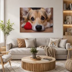 Tablou Canvas Lovely Corgi