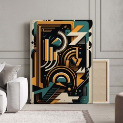 Tablou Canvas Modern Abstract - 3D Abstract cyberpunk painting - Img 3