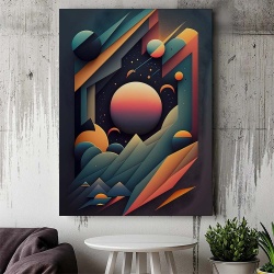 Tablou Canvas Modern Abstract - 3D Spatial landscape - Img 2