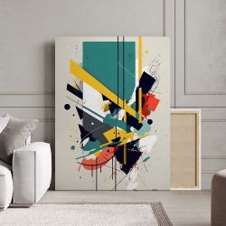 Tablou Canvas Modern Abstract - Abstract contrasting painting - Img 2