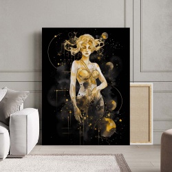 Tablou Canvas Modern Abstract - Golden Godess (illustration) - Img 2