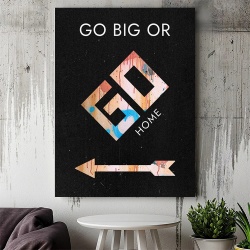 Tablou Canvas Motivational - Go big or go home (Monopoly) - Img 3
