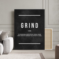 Tablou Canvas Motivational - Grind (definition - black) - Img 3