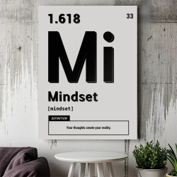Tablou Canvas Motivational - Mindset (element on white) - Img 2