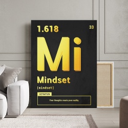 Tablou Canvas Motivational - Mindset (gold) - Img 3