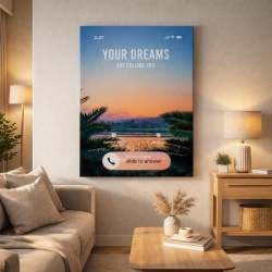 Tablou Canvas Motivational - The dreams are calling you (exotic view)