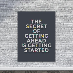 Tablou Canvas Motivational - The secret of getting ahead - Img 2