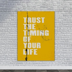 Tablou Canvas Motivational - Trust the timing of your life (yellow) - Img 3