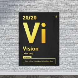 Tablou Canvas Motivational - Vision (Gold) - Img 2