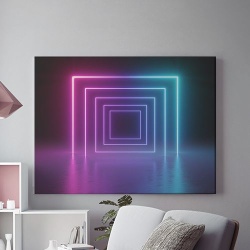 Tablou Canvas Neon Squares