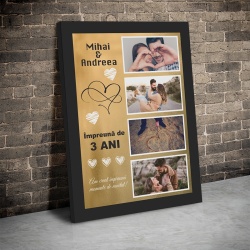 Tablou Canvas Personalizat - Am creat momente de neuitat (4 poze)