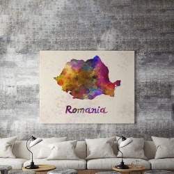 Tablou Canvas Romania Acuarela - Img 3