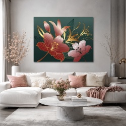 Tablou Canvas Royal Pink Lilies