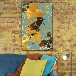 Tablou canvas - Rusty Gold on Light Green (ZAZ 028) - Img 3