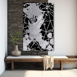 Tablou canvas - Silver on Black (ZAZ 140)