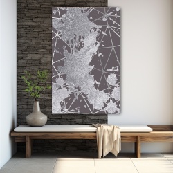 Tablou canvas - Silver on Dark Gray (ZAZ 044)