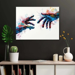 Tablou Canvas - The Touch (Urban Art) - Img 2