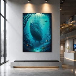 Tablou Canvas Underwater shipwreck