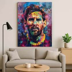 Tablou Canvas - Urban Art Portrait of Messi - Img 2