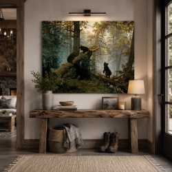 Tablou Canvas - Ursi In Padure