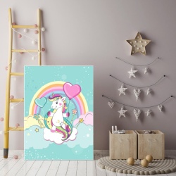 Tablou Copii - Happy Unicorn