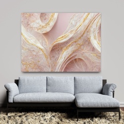 Tablou Marmura - Pastel Pink and Golden Waves (077) - Img 5