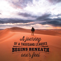 Tablou Motivational - A Journey Of A Thousand League - Img 4