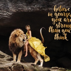 Tablou Motivational - Believe, You Are Stronger Than You Think - Img 4