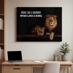 Tablou Motivational - Brave Like A Warrior