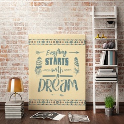 Tablou Motivational - Everything Starts With A Dream - Img 2