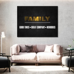 Tablou Motivational - Family (gold) - Img 2