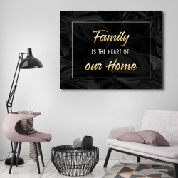 Tablou Motivational - Family is the heart of our home - Img 2