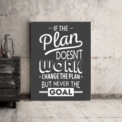 Tablou Motivational - If The Plan Doesn't Work (Vintage Grey) - Img 3
