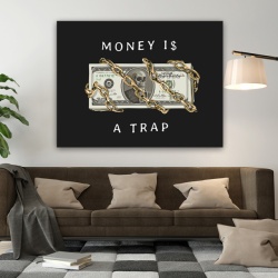 Tablou Motivational - Money is a trap