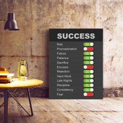 Tablou Motivational - Success on - off - Img 2