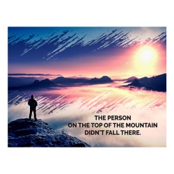 Tablou Motivational - The Person On The Top Of The Mountain - Img 4