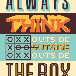 Tablou Motivational - Think Outside The Box - Img 4