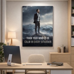 Tablou Motivational - Train Your Mind To Be Calm