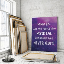 Tablou Motivational - Winners Are People Who Never Quit - Img 3