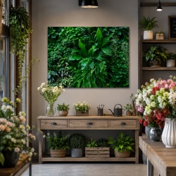 Tablou Vegetatie - Green Forest Wall (062)