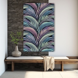 Tablou Vegetatie - Pattern cu frunze exotice pastel (035) - Img 4