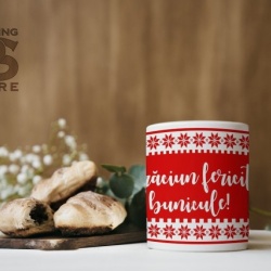 Cana Cu Reni Si Mesaj - Craciun Fericit - Img 2