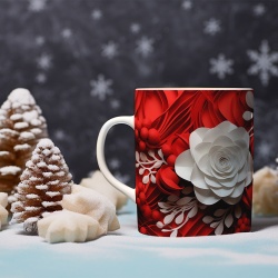Cana De Craciun - 3D Red Winter Decorations