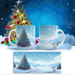 Cana De Craciun - Cartoon Christmas Landscape - Img 2