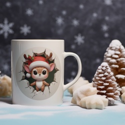 Cana De Craciun - Cute Reindeer with Big Eyes