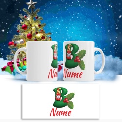 Cana De Craciun - Litere cu gnomi B (nume personalizat) - Img 2